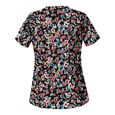 UA Passion Posies Black Scrub Top