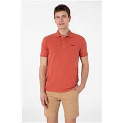Erkek Regular Fit Polo Yaka Pudra Basic Tişört
