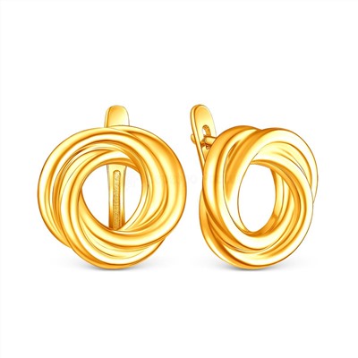 Серьги из золочёного серебра С50147зл