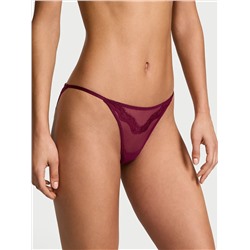 Sheer Shine Rose  String Bikini Panty