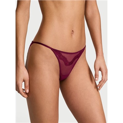 Sheer Shine Rose  String Bikini Panty