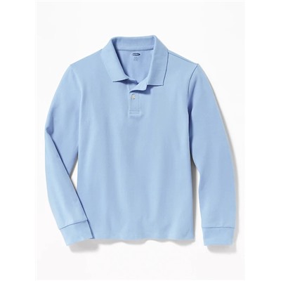 Uniform Built-In Flex Long-Sleeve Pique Polo for Boys
