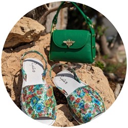 ZAPATOS · 2364-flores-verde+AB.Z PELLE ABEJA 2 (410) Encina АКЦИЯ