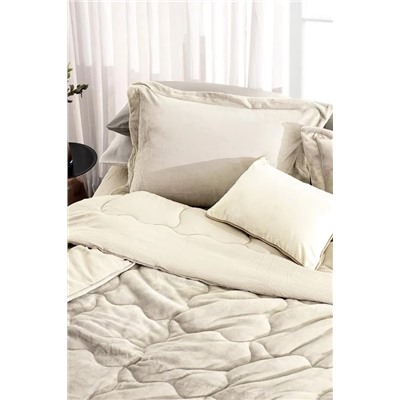 Kaira Tek Kişilik Comforter Set - Bej