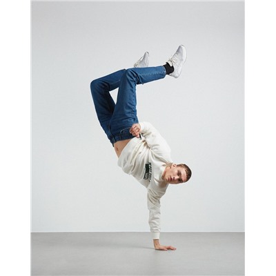 Cropped Fit Jeans, Men, Blue