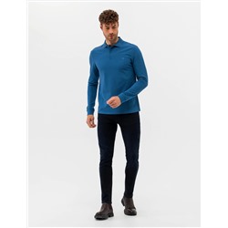 Açık Lacivert Slim Fit Basic Sweatshirt