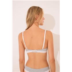 GORGEOUS Sujetador push up algodón relleno aro gris