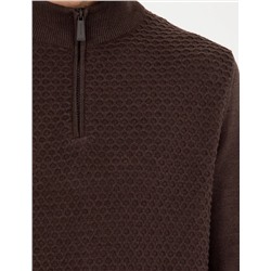 Kahverengi Slim Fit Kazak