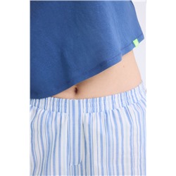 Pijama 100% algodón rayas azul
