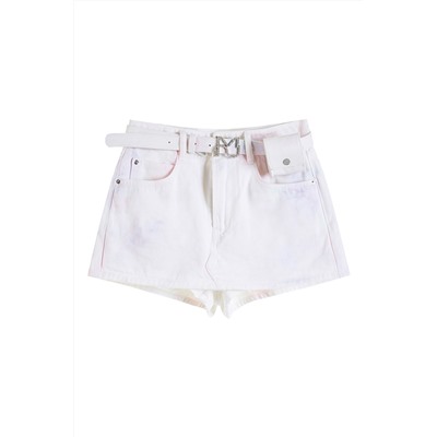 Short vaquero Blanco