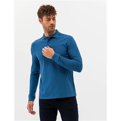 Açık Lacivert Slim Fit Basic Sweatshirt
