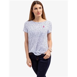 TWIST FRONT CREW NECK T-SHIRT