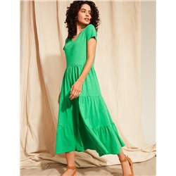 Damen Maxikleid - V-Ausschnitt
