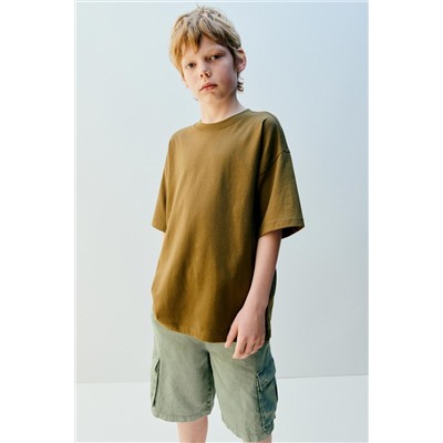 LOOSE-FITTING CARGO BERMUDA SHORTS