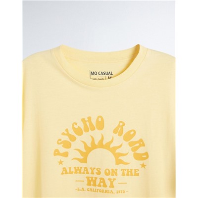Print T-shirt, Men, Light Yellow