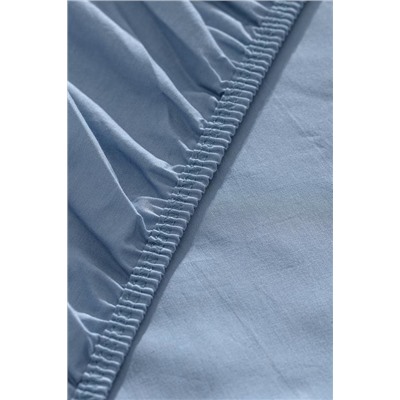 Manon King Size %100 Pamuk Ranforce Lastikli Çarşaf - Koyu Mavi