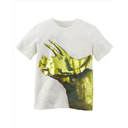 Foil Print Dinosaur Graphic Tee
