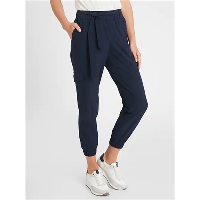 Tie-Waist Cargo Jogger