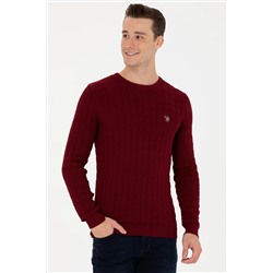 Erkek Bordo Basic Kazak