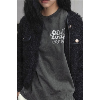 PRINTED FADED T-SHIRT
