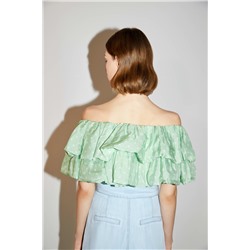 Top de seda Verde