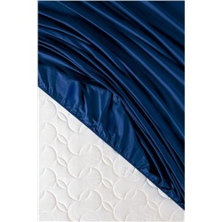 Ciel King Size Lastikli Saten Çarşaf - Lacivert