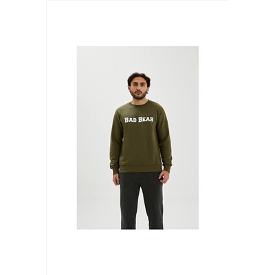 Bad Bear Player Erkek Haki Baskılı Sweatshirt 210212005-NGT
