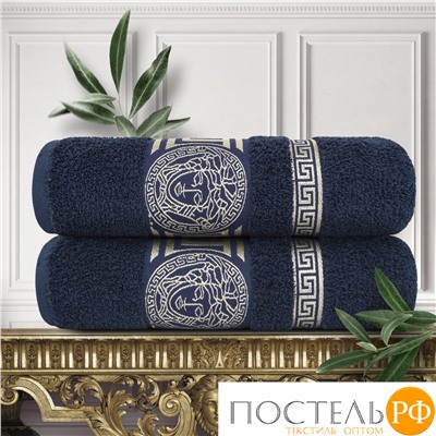 Набор из 2х полотенец 7th AVENUE / Eleganta (Pandora) 50х80 см, Махра 430 г/м2 Темно-синий