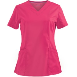 White Cross Scrubs Allure V-Neck Stretch Top