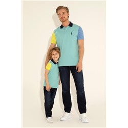 Erkek Regular Fit Polo Yaka Mint Tişört