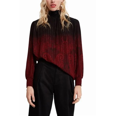 Blusa loose paisley y lúrex