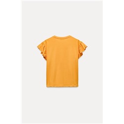 COTTON T-SHIRT WITH RUFFLES