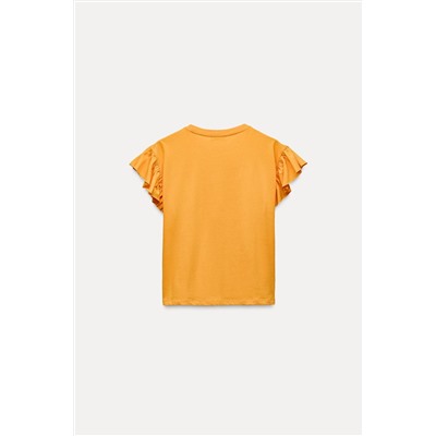 COTTON T-SHIRT WITH RUFFLES