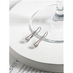 Серьги из серебра с фианитами родированные 925 пробы С-3955-Р