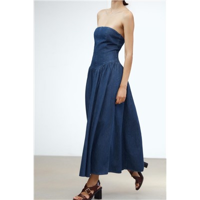 DENIM TRF MIDI DRESS