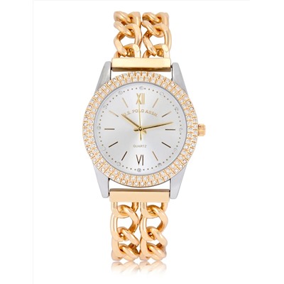 LADIES CLASSIC GOLD LINK BRACELET WATCH