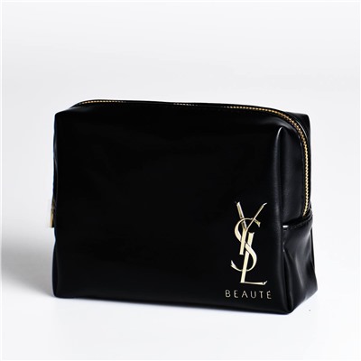 YS*L Saint Laurent 22 года черный кожаный клатч среднего размера косметичка из искусственной кожи   Оригинал