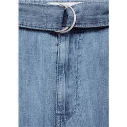 Pantalón fluido wideleg cinturón