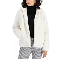 Jou Jou Juniors' Hooded Faux-Fur Coat, Created for Macy's