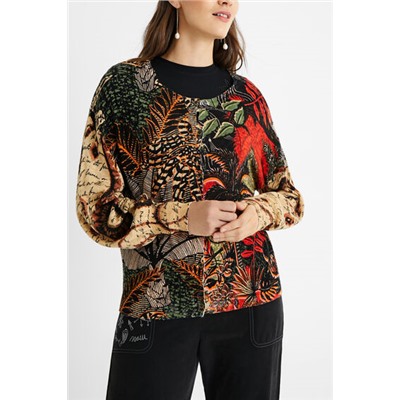 Chaqueta tricot tropical