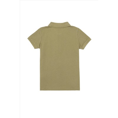 Erkek Çocuk Koyu Haki Polo Yaka Tişört