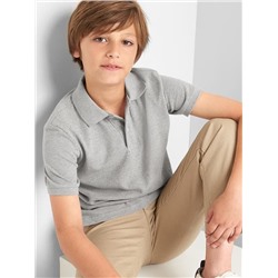Short sleeve pique polo