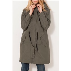 Parka con capucha Caqui