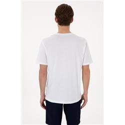 Erkek Regular Fit V Yaka Siyah Basic Tişört