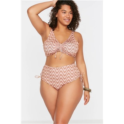 Trendyol Curve Çok Renkli Retro Desenli Alternatif Bağlamalı Bikini Altı TBBSS22BA0332
