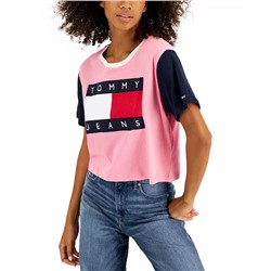 TOMMY JEANS Women's Colorblocked Flag Logo T-Shirt