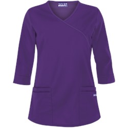 Butter-Soft Scrubs by UA™ 3/4 Sleeve Mock Wrap Top