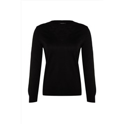 Siyah Pencere/Cut Out Detaylı Triko Kazak TBBAW24AN00061