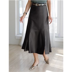 Расклешенная юбка из искусственной кожи