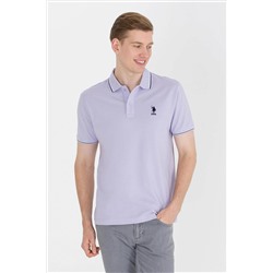 Erkek Lila Basic Polo Yaka Tişört